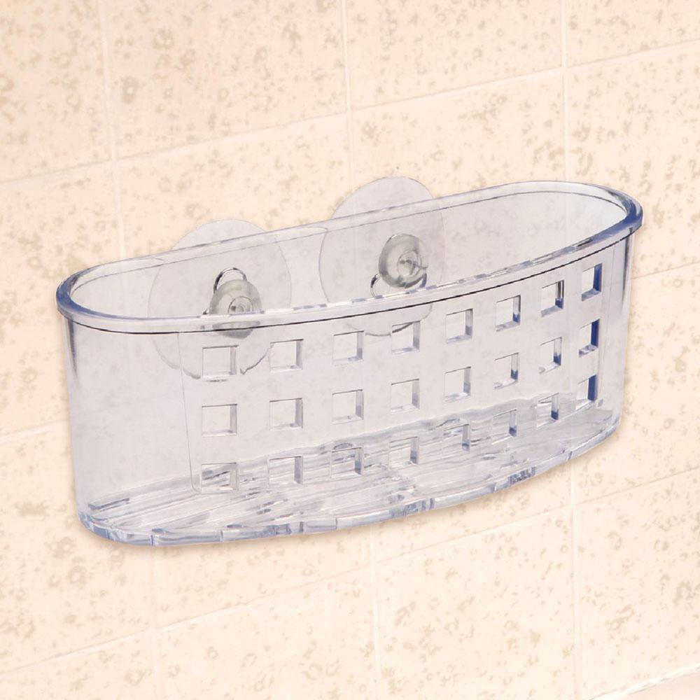 Porta Esponja de Succión Color Transparente Organizador de Esponjas con Succión