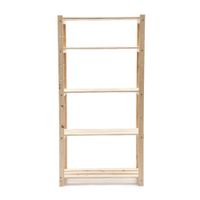 Estantería De Madera Natural 5 Niveles - Modular