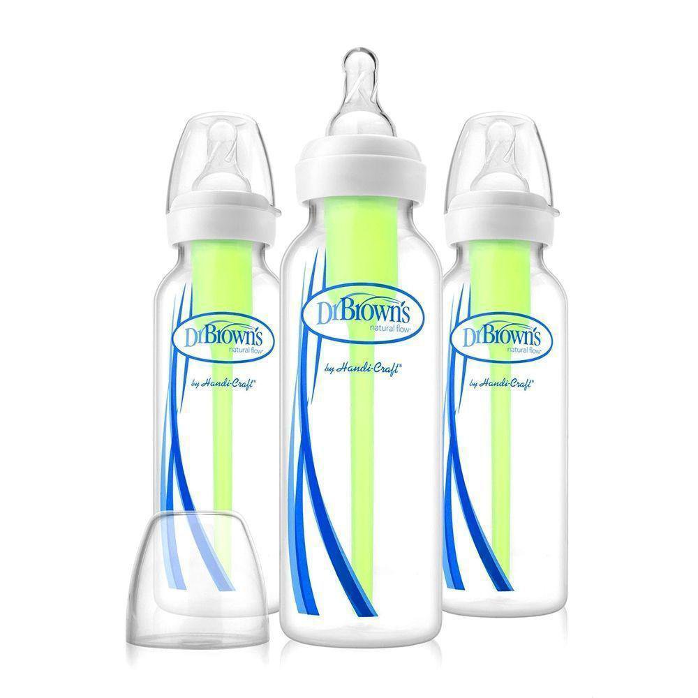 Set de Pachas Options+ Anticólicos con Mamón Preemie y Cuello Delgado de 3 Piezas de 8 Oz…