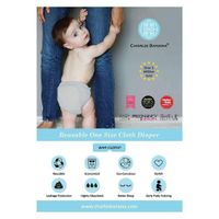 5Pk Pañal D/Tela Niña  5 Insertos - Charlie Banana