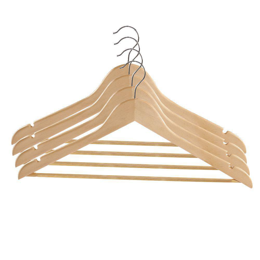 Set de 4 Serchas de Madera Color Natural