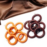 Set 7 Ganchos Caoba Madera Para Cortina - Viva