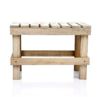 Banco De Madera Natural Para Maceta De 66 X19 Cm - Fixer