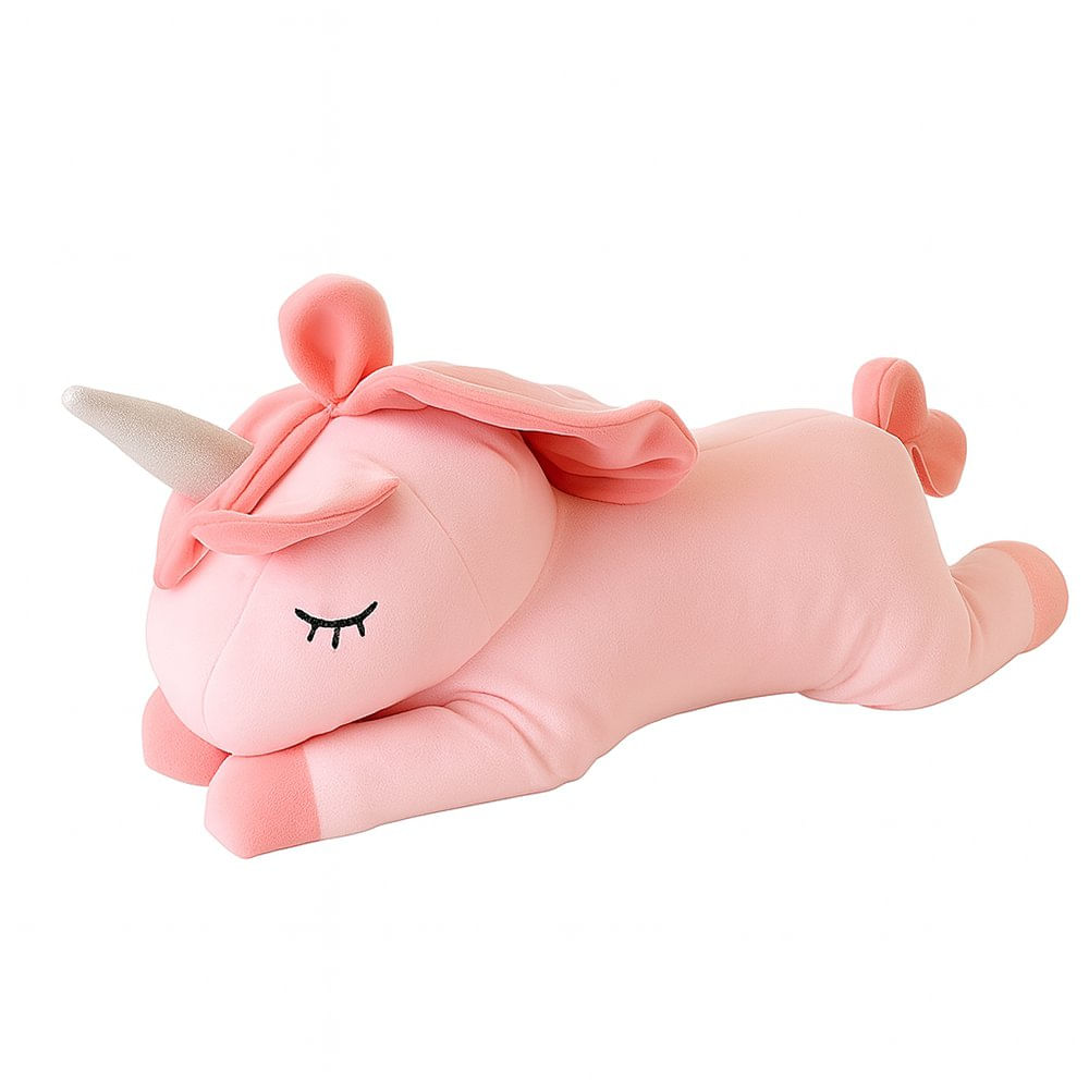 Almohada Diseño Unicornio Color Rosado