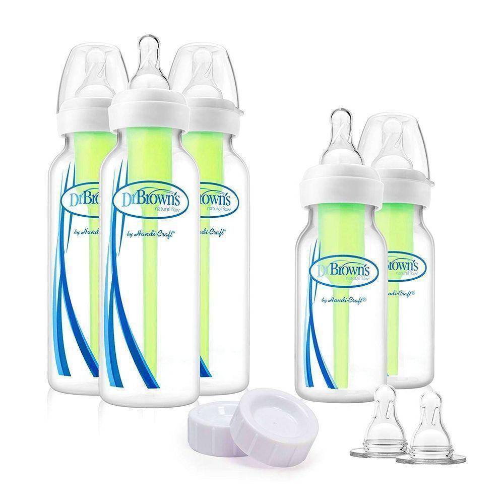 Set de Pachas Anticólicos con Mamón Preemie y Cuello Delgado de 5 Piezas de 2 y 4 Oz para…