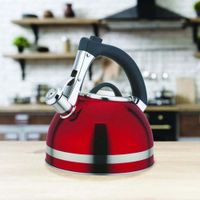 Tetera De Acero Inoxidable Roja 3 L - Nordika
