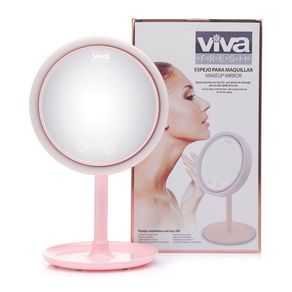 Espejo Giratorio Con Luz Led Y Ventilador - Viva