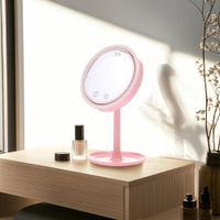 Espejo Giratorio con Luz Led y Ventilador