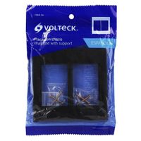 Placa De 6 Módulos Negro - Volteck