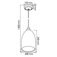 Lámpara Colgante Amarilla 1Bombillox60W - Tecnolite