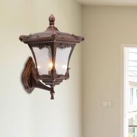 Farol Oriental Grande De Pared Para Exterior 1 Luz 60W - Z