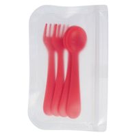 Set De Cubiertos 2 Pack Rojo - Lollaland Llc