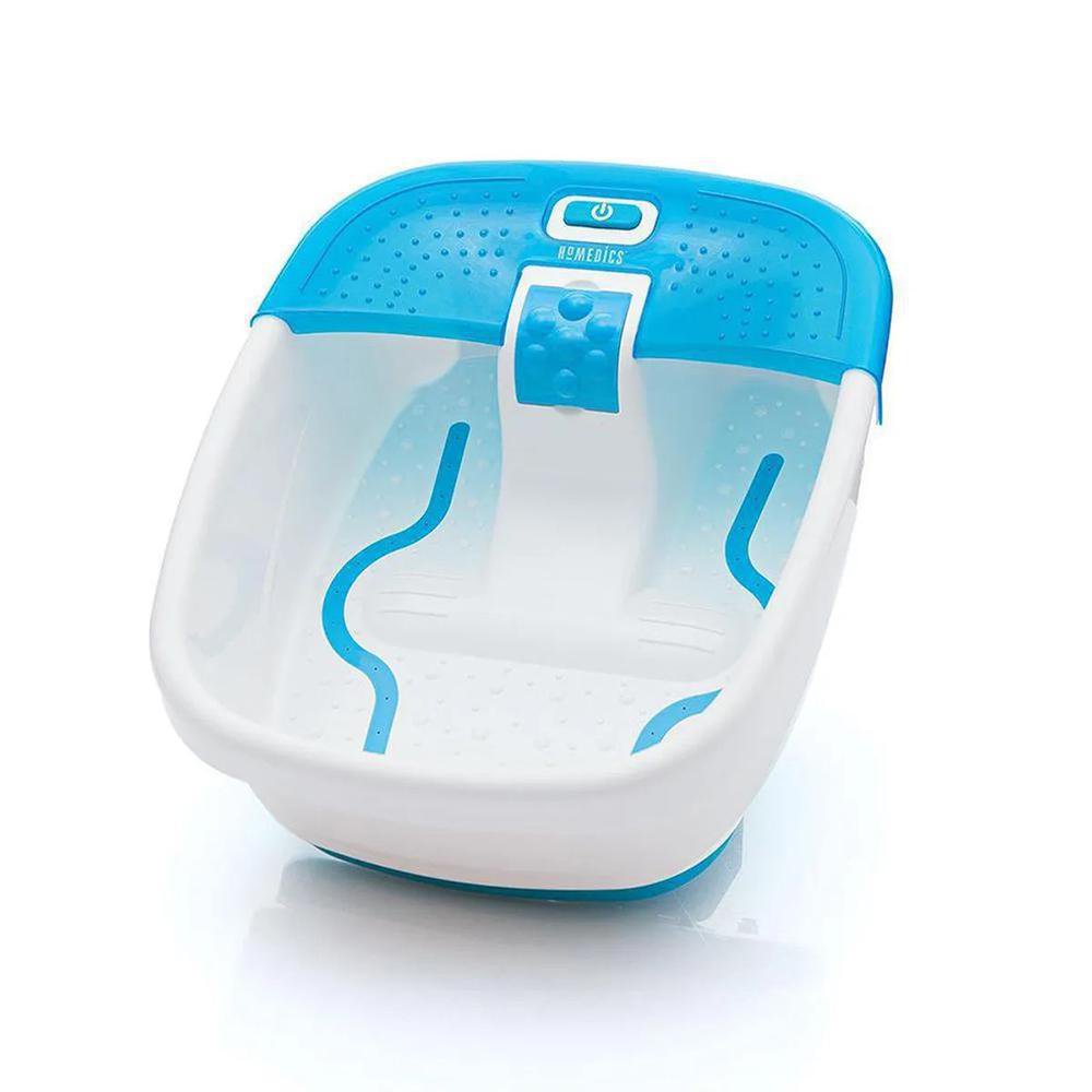 Tina Spa para Pies con Masajeador de Burbujas, Calor y Nodos de Acupresión Color Azul y Blanco