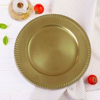Plato Base Dorado - Toscana
