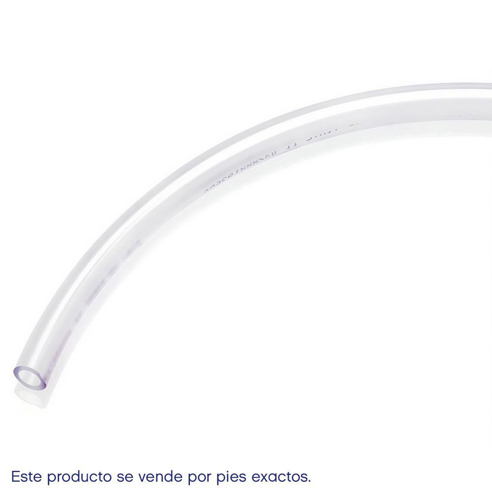 Manguera Multipropósito de Vinil Transparente 3/8 x 1/4 Plg Venta por Pie