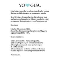 Set Estuche Y 4 Mascarillas Para Niña (8-12 Años) - Yo Amo Gua