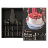 Set Cubiertos Para Pastel 5Pzas Negro - Toscana