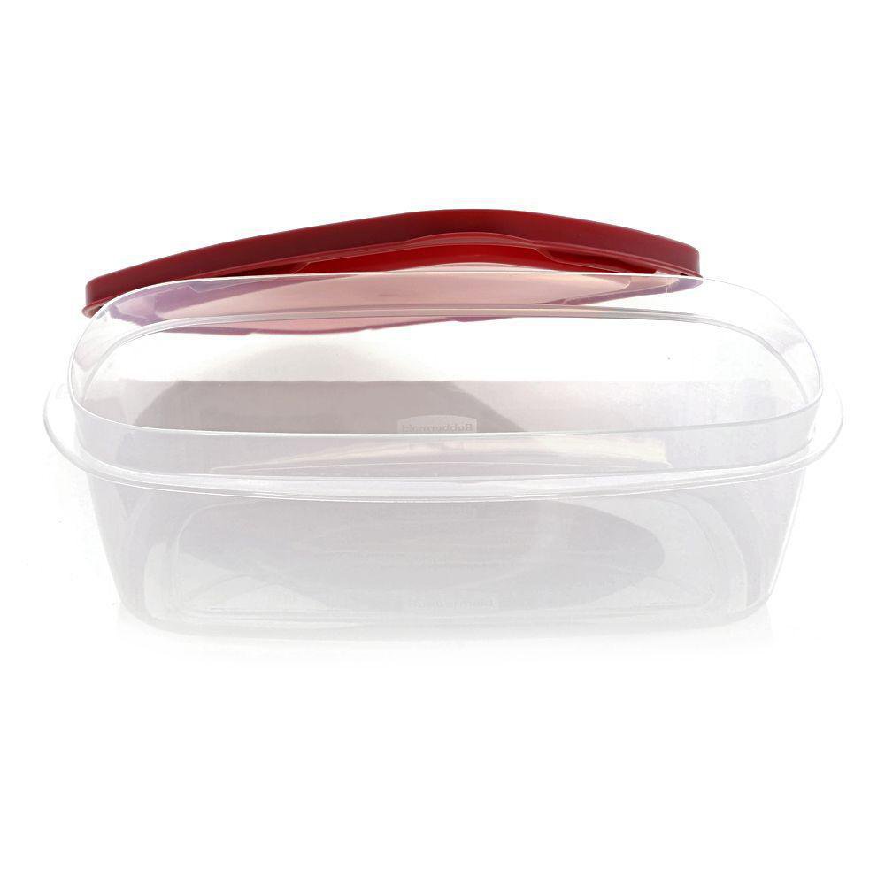 Contenedor Rectangular Hermético de 8.5 Tazas con Tapadera Color Rojo