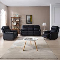 Set de Sala Negro 3 Pzas