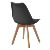Comedor Mesa Red Blanca Más 4 Sillas Negras - Z