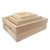 Set De 3 Cajas De Madera - Modular