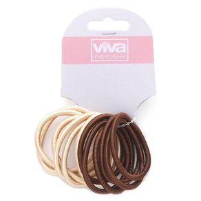 Set 12 Pzs Liga Para El Cabello Café - Viva