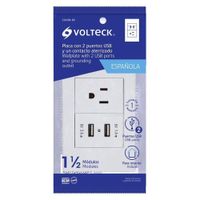 Placa De 3 Módulos Blanca - Volteck