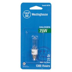 Bombilla Halógena E11 Luz Amarilla 75 Watts - Westinghouse