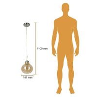 Lámpara Colgante Cristal 1Bombillox20Wm - Tecnolite