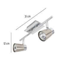 Luminaria De Sobreponer 2 Luces, Linea Bari - Voltech