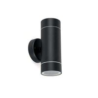 Lámpara De Pared Para Exterior Negro 2 Spots - Volteck