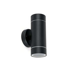 Lámpara De Pared Para Exterior Negro 2 Spots - Volteck