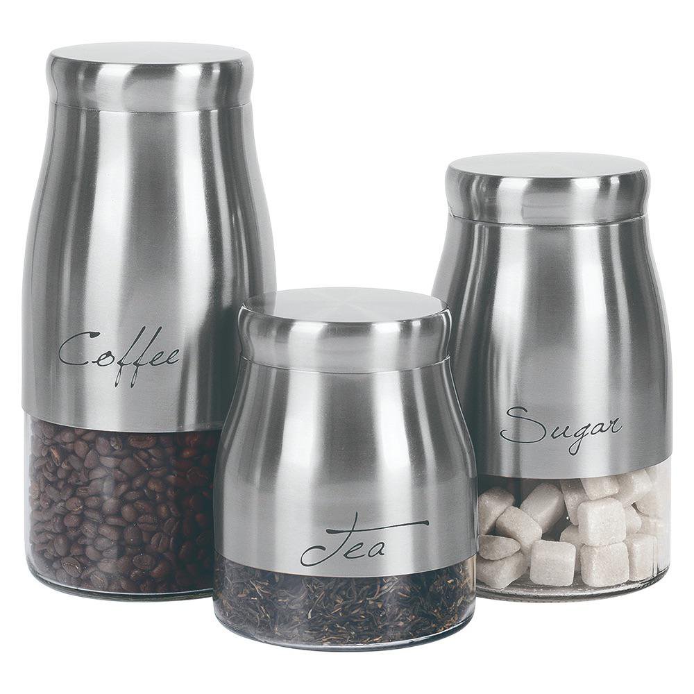 Set de 3 Frascos de Vidrio con Tapadera