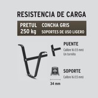 Carretilla 4.5 Ft3 Bastidor Bipartido Pr - Pretul
