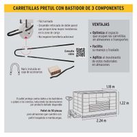 Carretilla 4.5 Ft3 Bastidor Bipartido Pr - Pretul