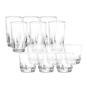 Set De 12 Vasos Prisma - Cristar