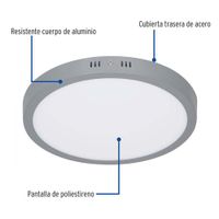 Plafón Led Color Blanco - Volteck Varias Potencias