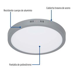 Plafón Led Color Blanco - Volteck Varias Potencias