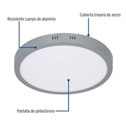 Plafón Led Color Blanco - Volteck Varias Potencias