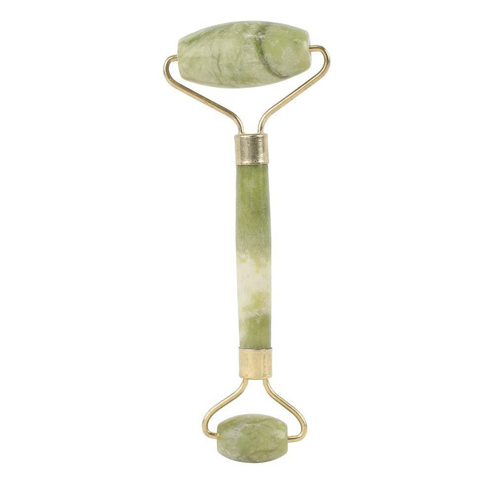 Rodillo Facial de Jade Doble Cara Color Verde