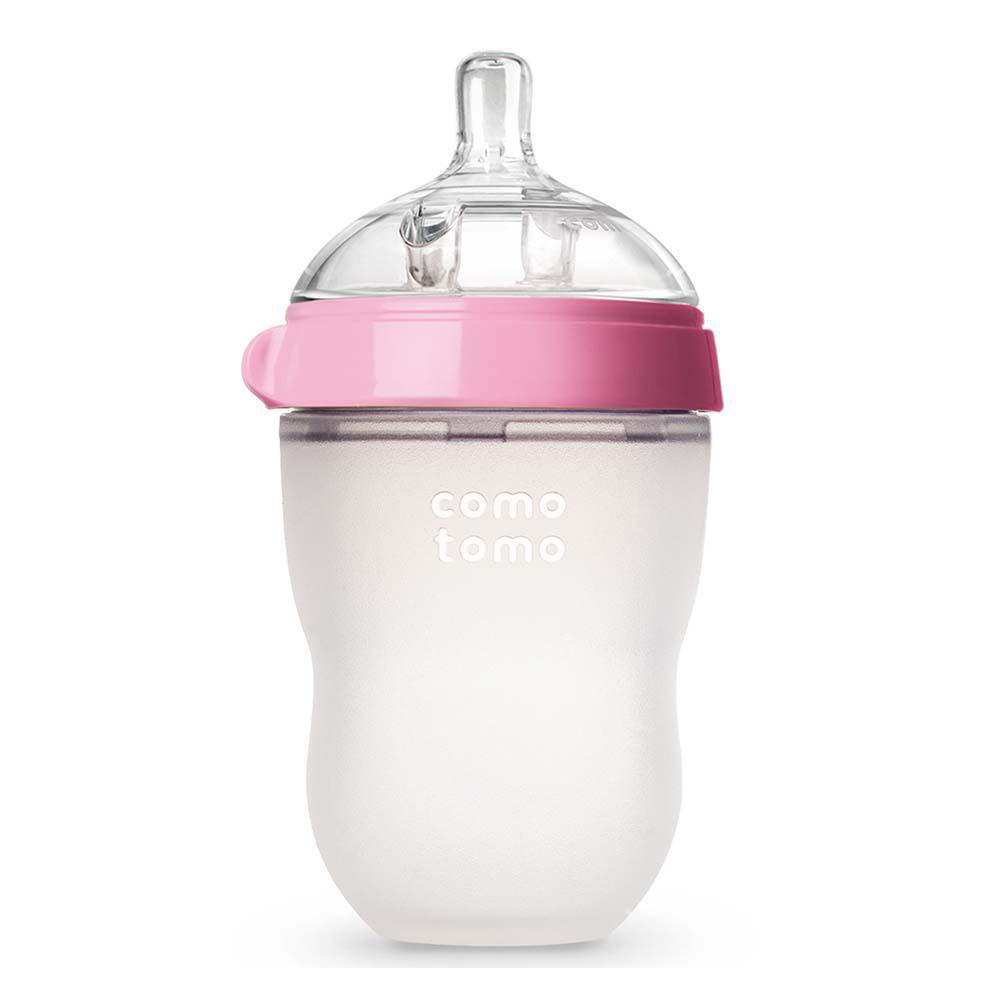 Pacha de Silicona Anticólicos con Mamón Suave de 8 Oz Color Rosado Pacha de Silicona Como…
