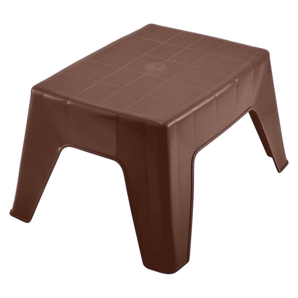 Banquito de Plástico Resistente 41 x 32 x 23 cm Color Chocolate