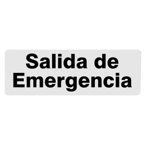 Rótulo Salida De Emergencia 7.6 X 22.7 Cm - Foto Metal