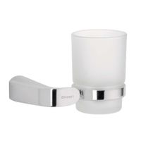 Portavaso Cepillero Cromado con Vaso Riviera
