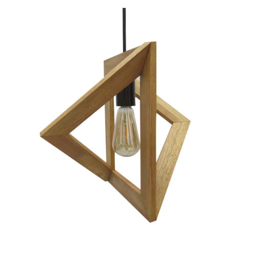 Lámpara Colgante de Madera 1 Luz Base E27 60W