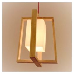 Lámpara Colgante Madera 1LX40WMAX - Arte Factos