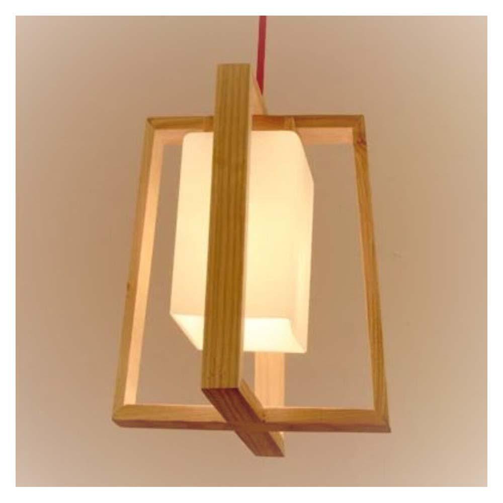 Lámpara Colgante 1 Luz de Madera 40W
