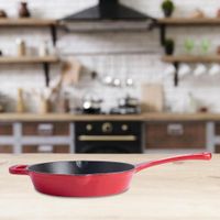 Sartén 24Cm Rojo Hierro Fundido - Magefesa