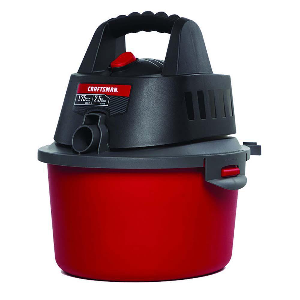 Aspiradora para Seco y Mojado de 2.5 Galones con 2.5 HP y Manguera de 1 1/4 Plg