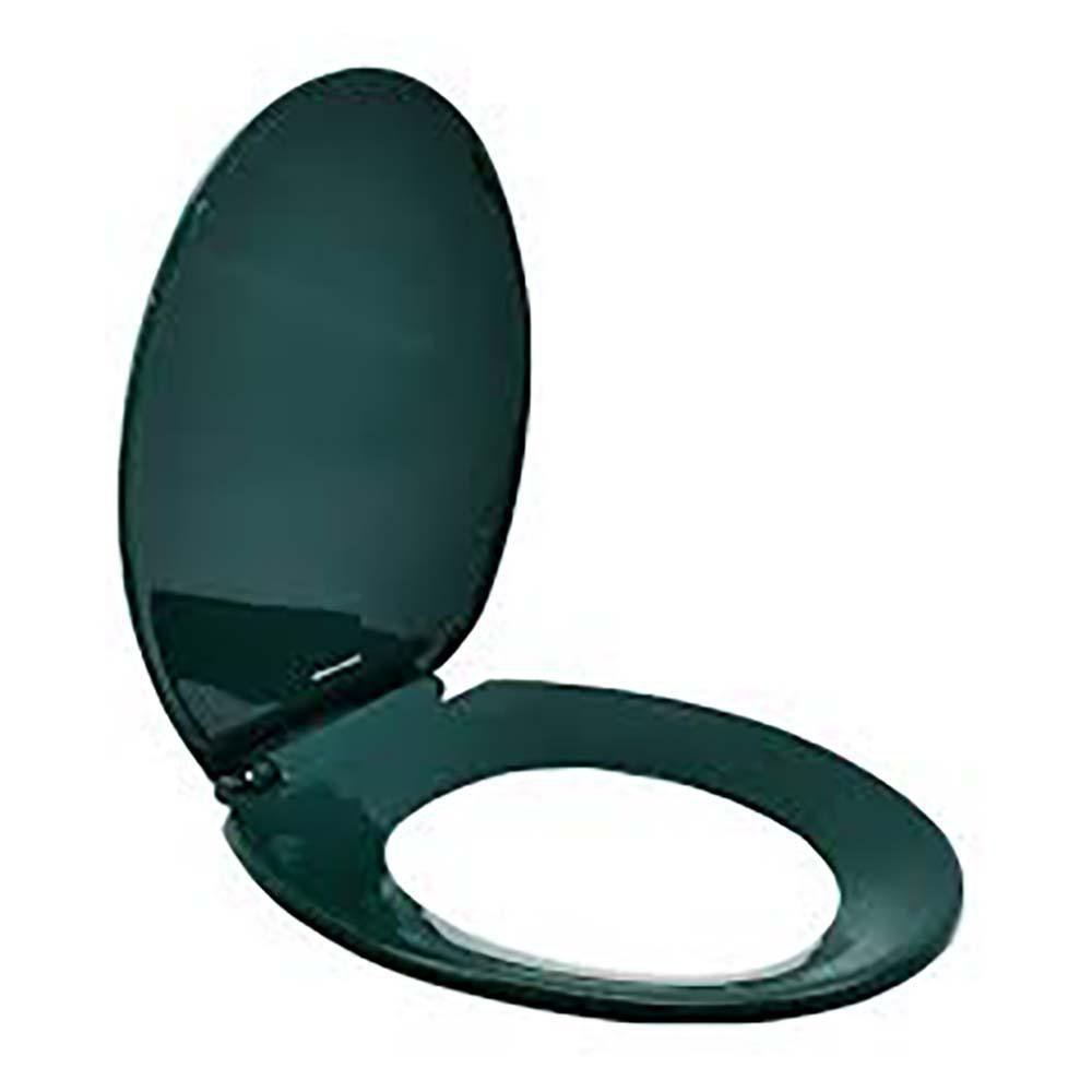 Asiento para Inodoro Redondo Tamaño Estándar Color Blanco Verde